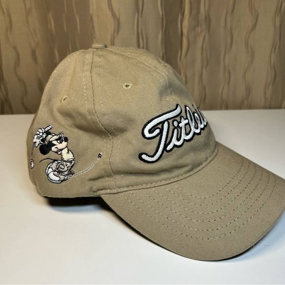 Titleist X Disney Mickey Mouse Dad Hat Strap Back Men's Khaki Golf Embroidered - Picture 5 of 13
